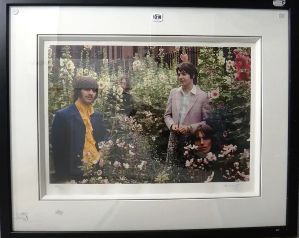 Tom Murray, American B.1953; The Beatles, 'Flower Power II', 8th July 1968, limited edition Giclee print showing the group at St Pancreas Old Church a