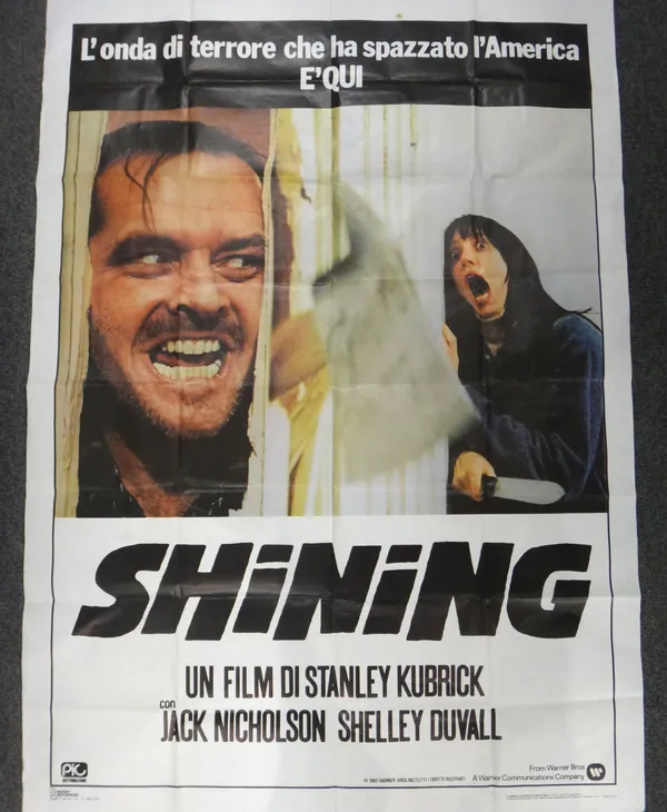 The Shining; film poster, French edition, 140cm x 150cm.