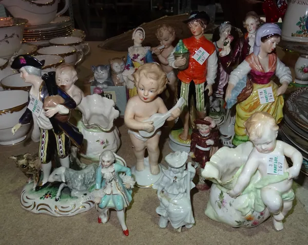 A group of mainly 20th century porcelain figures, including Coalport examples, (qty).  S2