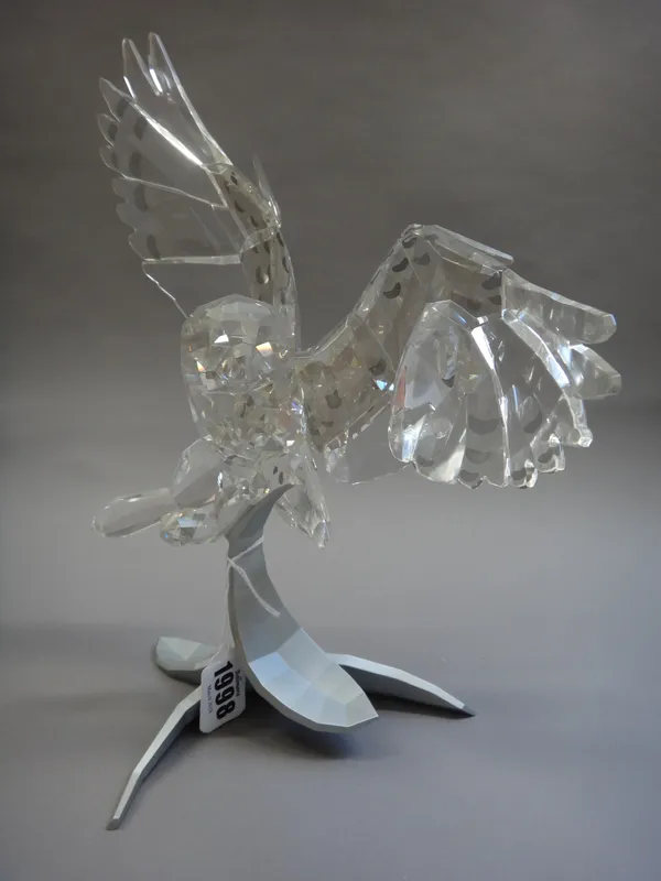 A Swarovski crystal 'Secret Guardian Owl', with accessories, boxed, 31cm high.