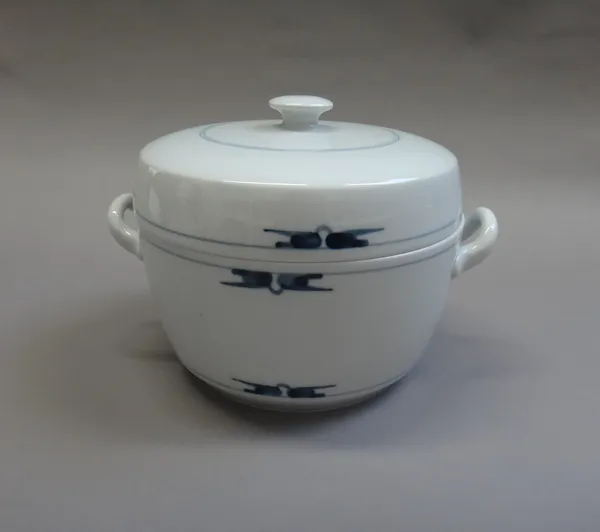 A Royal Copenhagen dinner service decorated in the 'Gemina' pattern comprising, three low two handled tureens and covers, one similar larger, two smal