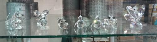 Swarovski crystal animals, including; a dachshund, a mouse, a bird, a frog, a penguin, duck and others, some boxed, (qty).  C