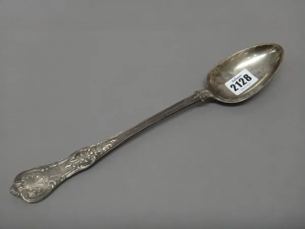 A Victorian silver double struck King's pattern basting spoon, London 1852, weight 202 gms.