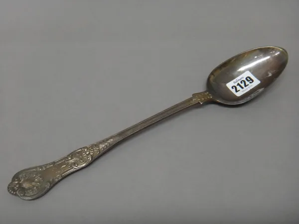 A Victorian silver double struck King's pattern basting spoon, London 1840, weight 199 gms.