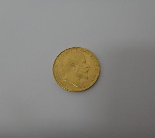 An Edward VII sovereign, 1908 P.