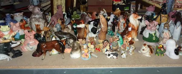 Ceramics, including; models of animals, Royal Crown Derby, Beswick, Natwest pigs and sundry, (qty).  S2