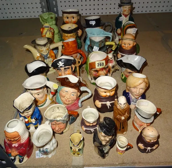 Ceramics, including; a quantity of character and Toby Jugs by Beswick, Woods and others, (qty).  S4