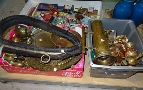 Collectables, including; copper and brass, trays, mugs and sundry, (qty). S3