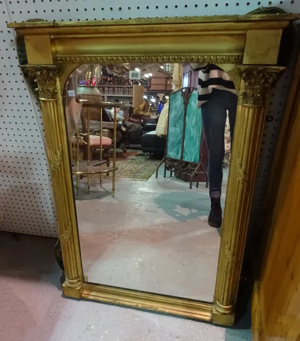 A 19th century gilt pier mirror, 72cm wide.  A4