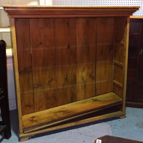 A 20th century pine floor standing open bookcase, 142cm wide x 137cm high.  A9