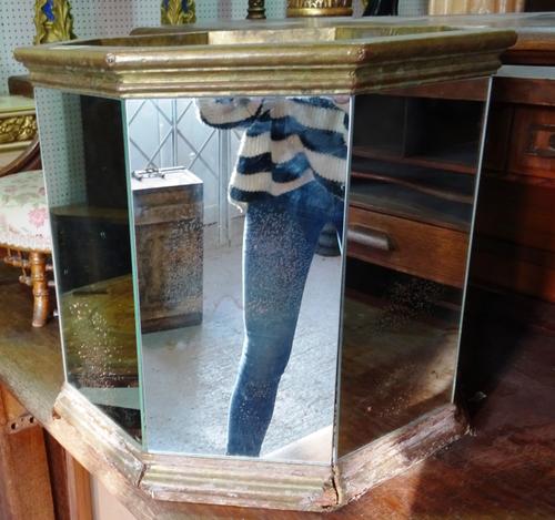 An early 20th century mirrored octagonal planter, 41cm wide x 40cm high,  C9