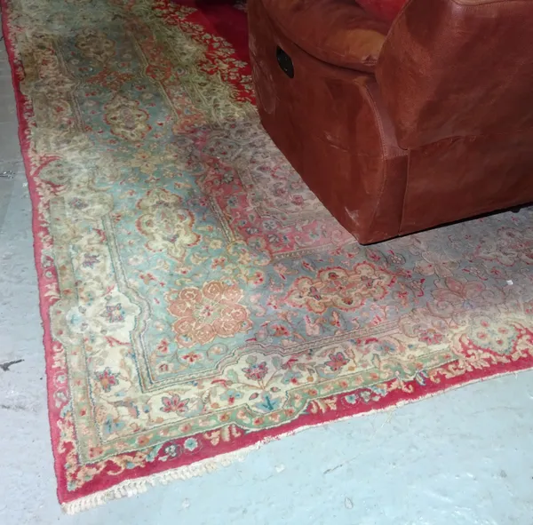 A Kerman carpet, Persian, 460cm x 317cm.  Please note that this lot is subject to VAT on the hammer  D3