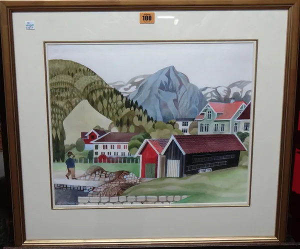 Alfred Daniels (b.1924), Norway, watercolour, signed and dated '95, 36cm x 43cm. DDS  G1