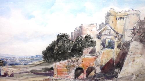 William Callow (1812-1908), Carisbrooke Castle, Isle of Wight, 35cm x 49cm.Provenance: with Spink & Son Ltd