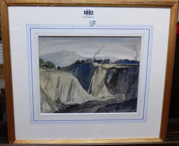 Cecil Arthur Hunt (1873-1965), Dorothea Quarry, Wales; Priory Park, two, watercolour and gouache, both signed, the larger 28cm x 36.5cm.(2) DDS