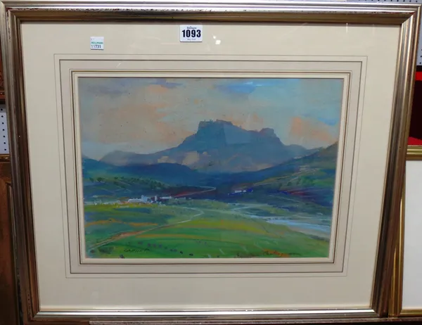 Cecil Arthur Hunt (1873-1965), Castrogiovanni, watercolour and gouache, signed and inscribed, 28cm x 38cm; together with a small watercolour by the sa