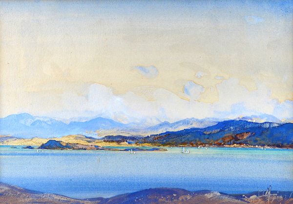 Cecil Arthur Hunt (1873-1965), Loch Linnhe, watercolour and gouache, signed, 36cm x 52cm.DDS  Illustrated