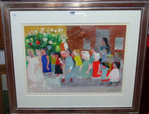 Frank Archer (1912-1995), Children, watercolour, signed, inscribed and dated '80,  DDS