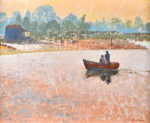 Lionel Bulmer (1919-1992), Evening, putting out to sea, oil on board, signed, 39cm x 49cm. DDS  Illustrated