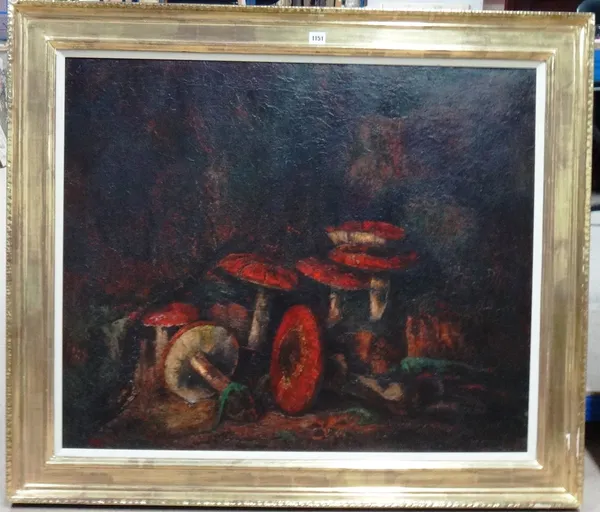Theodor Franciscus Goedvriend (1879-1969), Toadstools, oil on canvas, 77cm x 93cm. DDS