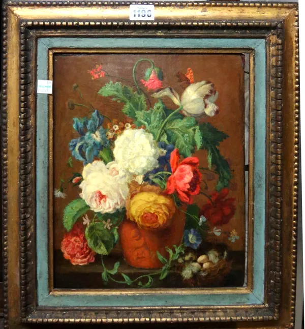 Dutch School (19th century), Still life of flowers, oil on panel, 30cm x 24cm.