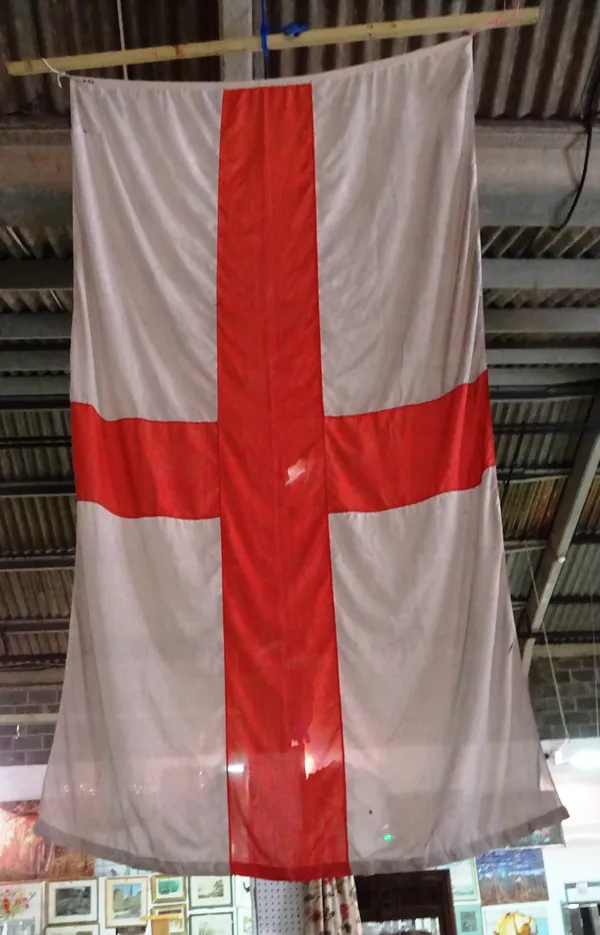 A group of three 20th century St George Cross flags, the larger, 130cm x 310cm (3).  S4T
