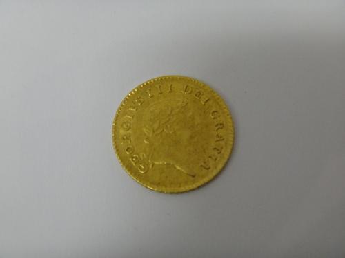 A George III one third of a guinea, 2nd head 1808.