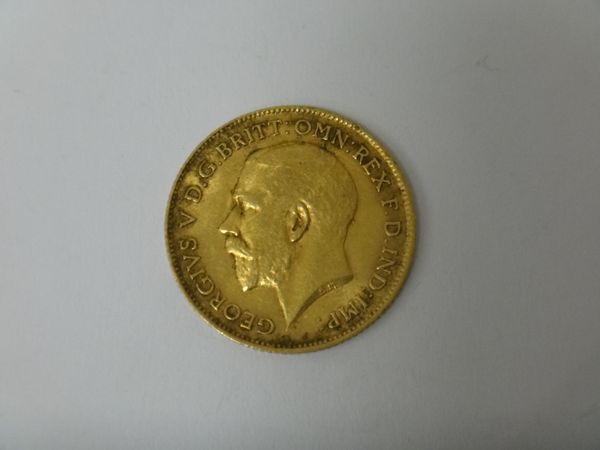 A George V half sovereign 1914.