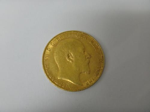 An Edward VII sovereign 1907.