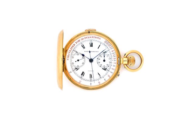 An 18ct gold cased, keyless wind, hunting cased doctor's pocket watch, with an unsigned gilt jewelled lever movement, detailed Swiss Made 48127, 18ct