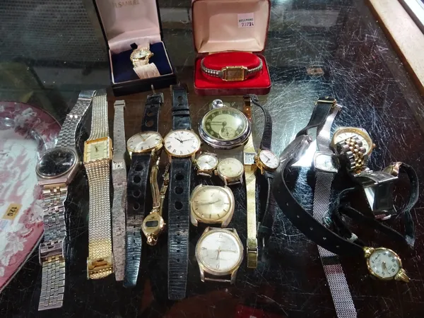 Horological interest, including; a quantity of mainly 20th century wristwatches, (qty).  CAB