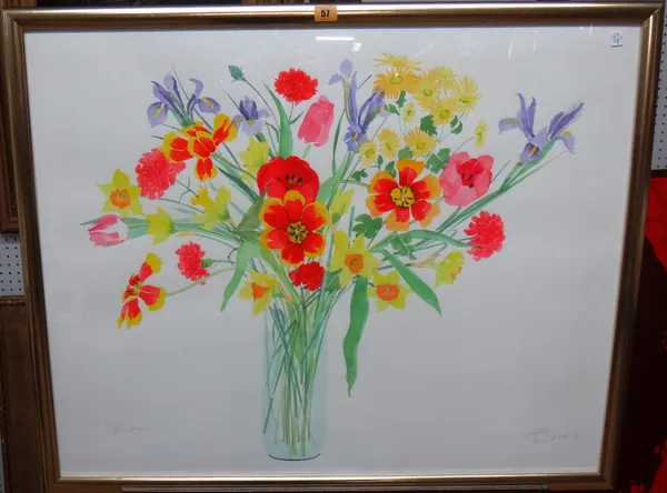 Paul Gell (Contemporary), Spring flowers, watercolour, signed and dated '87, 69cm x 86cm.  I1