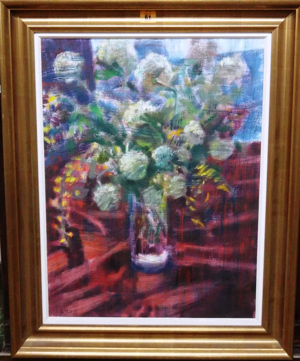 Lucy Dickens (20th century), Still life, oil on canvas, signed with initials, 60cm x 45cm.  J1