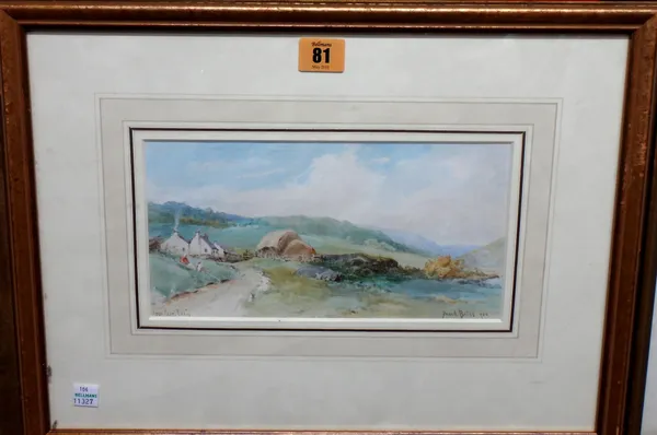 David Bates (1840-1921), Near Capel Curig, watercolour, signed and inscribed, 13.5cm x 25cm.  H1