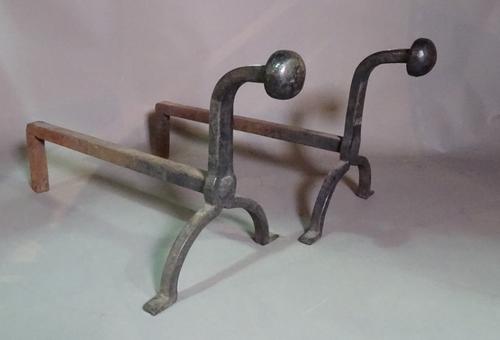 A pair of early 20th century cast iron fire dogs, (2).    BAY 3