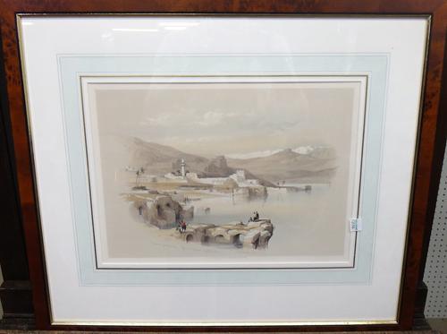 After David Roberts, Fountain at Cana; Tomb of Jehovah, Valey of Jehezaphat;Tiberias from the Walls; Wells of Moses; Gates of Damascus, five lithograp