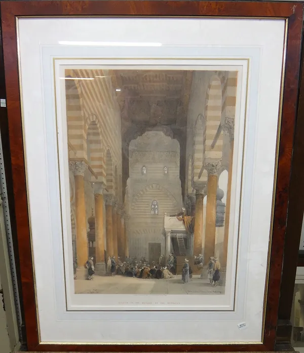 After David Roberts, Interior of the Mosque of the Metawlys; The Arch crossing the Ravine; David Roberts R.A., three lithographs by Louis Haghe, with