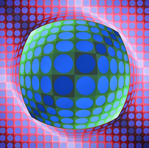 Victor Vasarely (1906-1997), Squares and circles, colour screenprint, signed and numbered 54/250 in pencil, unframed, 75cm x 75cm. DDS Illustrated.