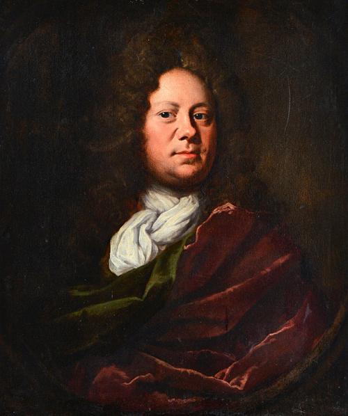Attributed to John Riley (1646-1691), Portrait of a gentleman, oil on canvas, 74cm x 64cm. Illustrated. A/S