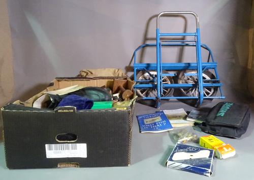 Fishing interest; a large box of fishing tackle, trout bags, fly lines and mixed tackle.    S1T