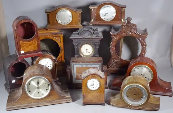 A group of 18th century and later clock cases, (qty).   S4M