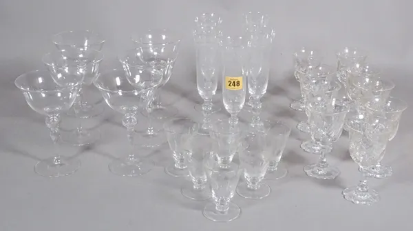 A quantity of early 20th century drinking glasses, (qty).   S4T