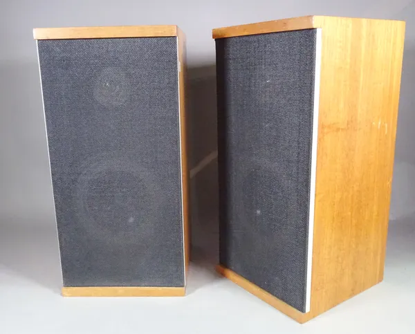 A pair of 20th century Bowers & Wilkins DN/4 speakers, 26cm wide x 55cm high, (2).    S2B