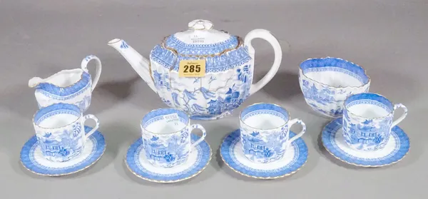 A Spode blue and white part tea set, (qty).   S2T