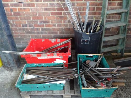 Engineering interest, a large quantity of steel, silvered steel, brass rods and blanks, (qty).   OUT
