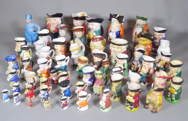 A quantity of ceramic Toby jugs, including Doulton, Staffordshire and others, (qty).   S4M