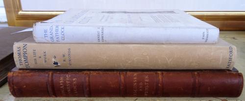 Cescinsky & Webster, English Domestic Clocks, half cloth and gilt tooled leather spine, (1913); R. W. Symonds, Thomas Tompion, His Life and Work, 1951