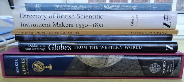 E. Decker, Globes at Greenwich, 1999; G. Clifton, Directory of British Scientific Instrument Makers 1550-1851, 1996; together with a Negretti & Zambra