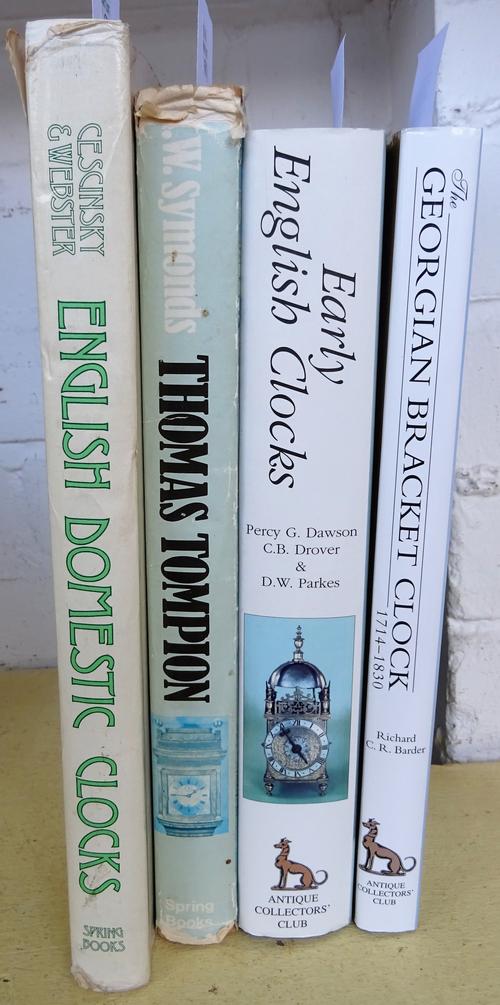 Richard Barder, The Georgian Bracket Clock, 2001; Dawson, Drover and Parker's, Early English Clocks, 1982; R. W. Symonds, Thomas Tompion His Life and