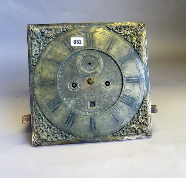 A George II 12in. square longcase clock movementBy James Jordan, ChathamLacking hands